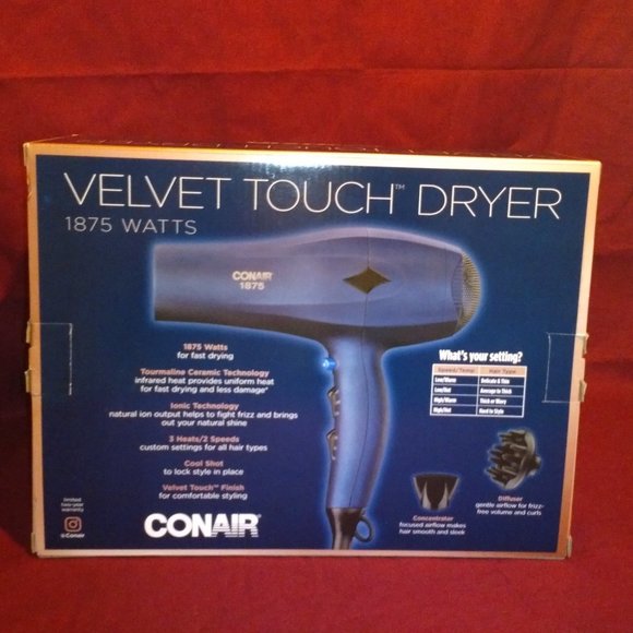 Conair Hair Dryer Soft Met 1875 Watt Styler - Picture 3 of 10